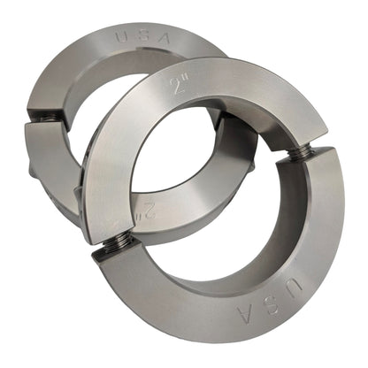 2.00" Diameter - Clamping Two Piece Shaft Collar - 303 Stainless Steel