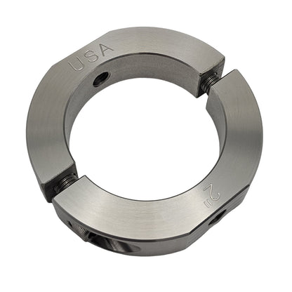 2.00" Diameter – Mountable Clamping Two Piece Shaft Collar - 303 Stainless Steel