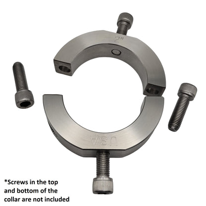 2.00" Diameter – Mountable Clamping Two Piece Shaft Collar - 303 Stainless Steel