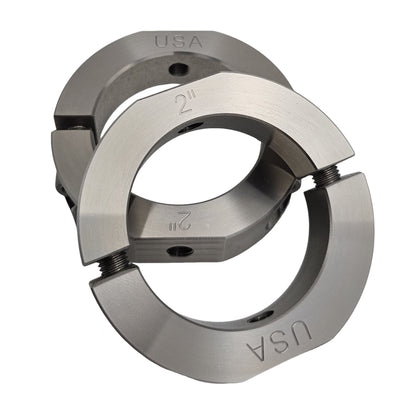 2.00" Diameter – Mountable Clamping Two Piece Shaft Collar - 303 Stainless Steel