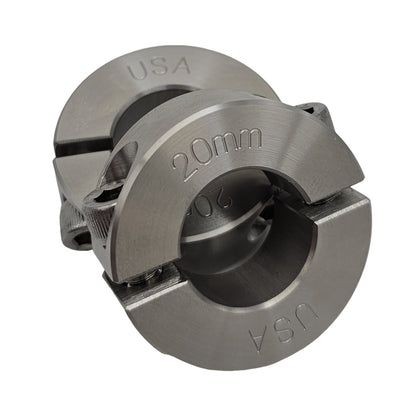 20mm Diameter - Clamping Two Piece Shaft Collar - 303 Stainless Steel