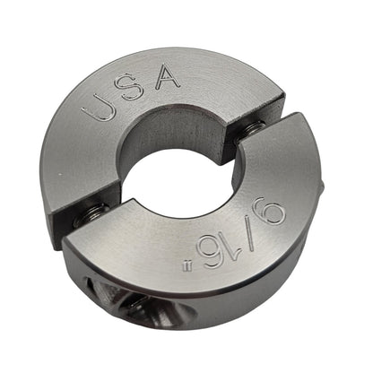 0.563" Diameter - Clamping Two Piece Shaft Collar - 303 Stainless Steel
