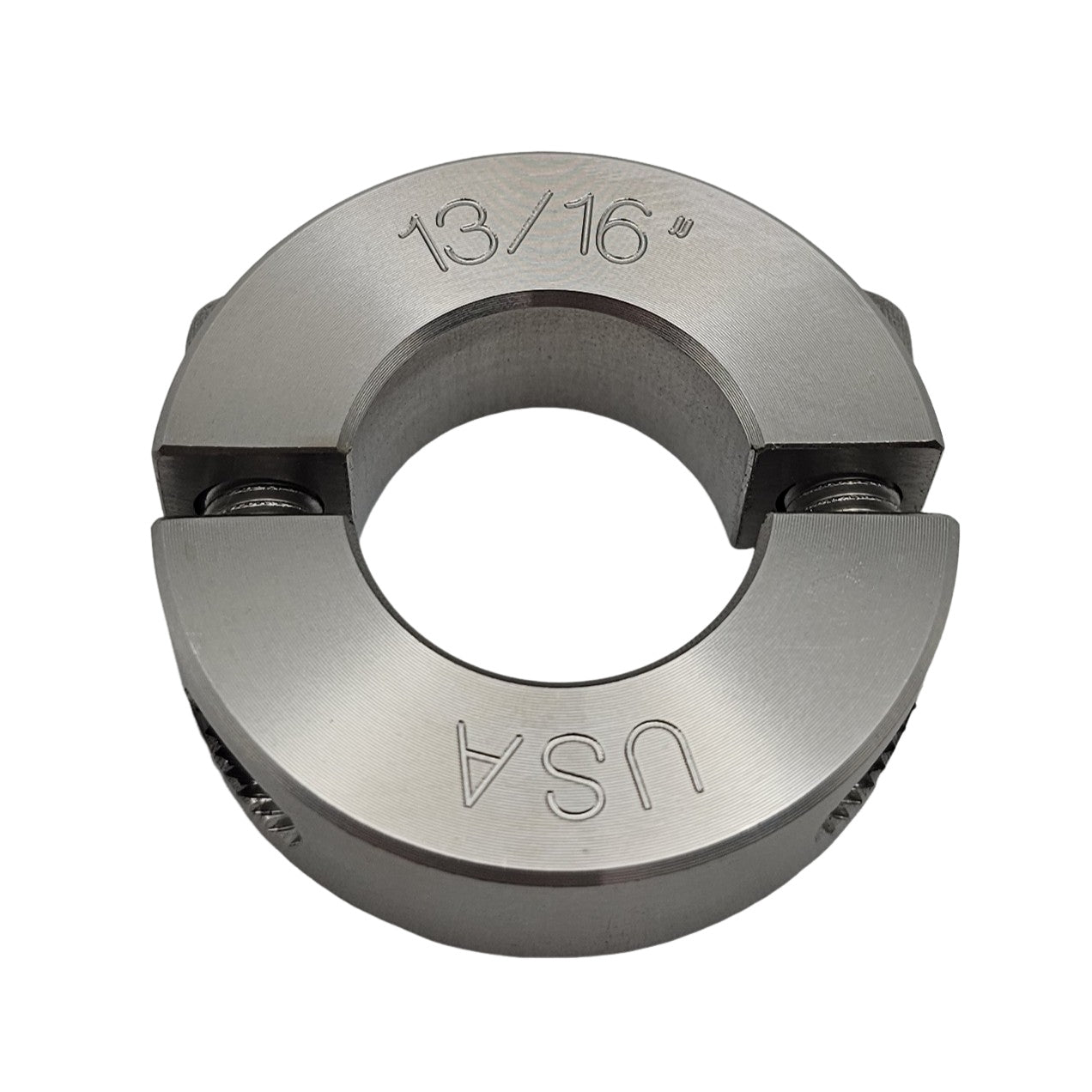 0.813" Diameter - Clamping Two Piece Shaft Collar - 303 Stainless Steel