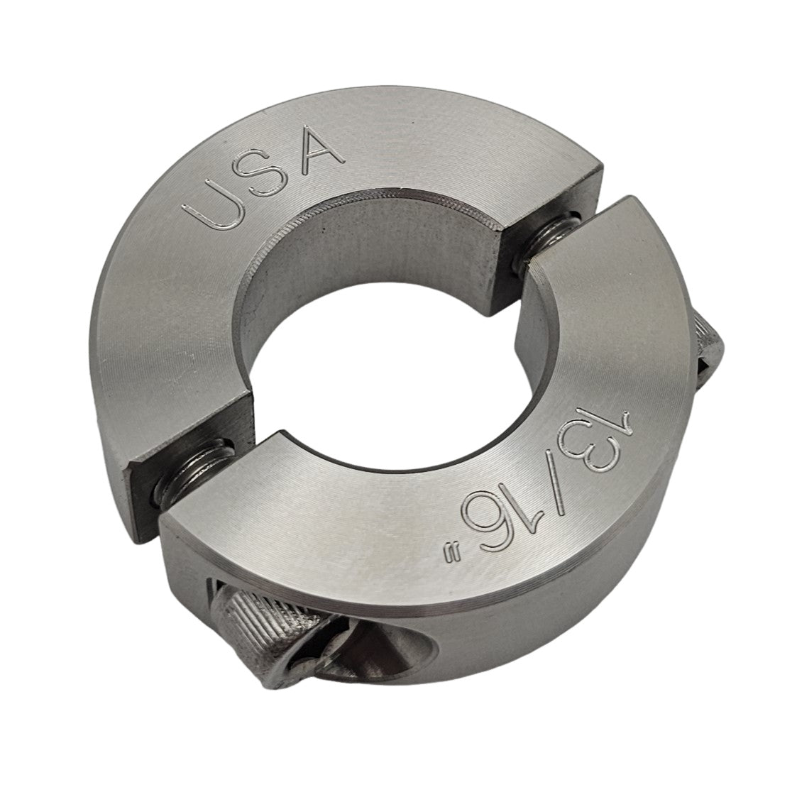 0.813" Diameter - Clamping Two Piece Shaft Collar - 303 Stainless Steel