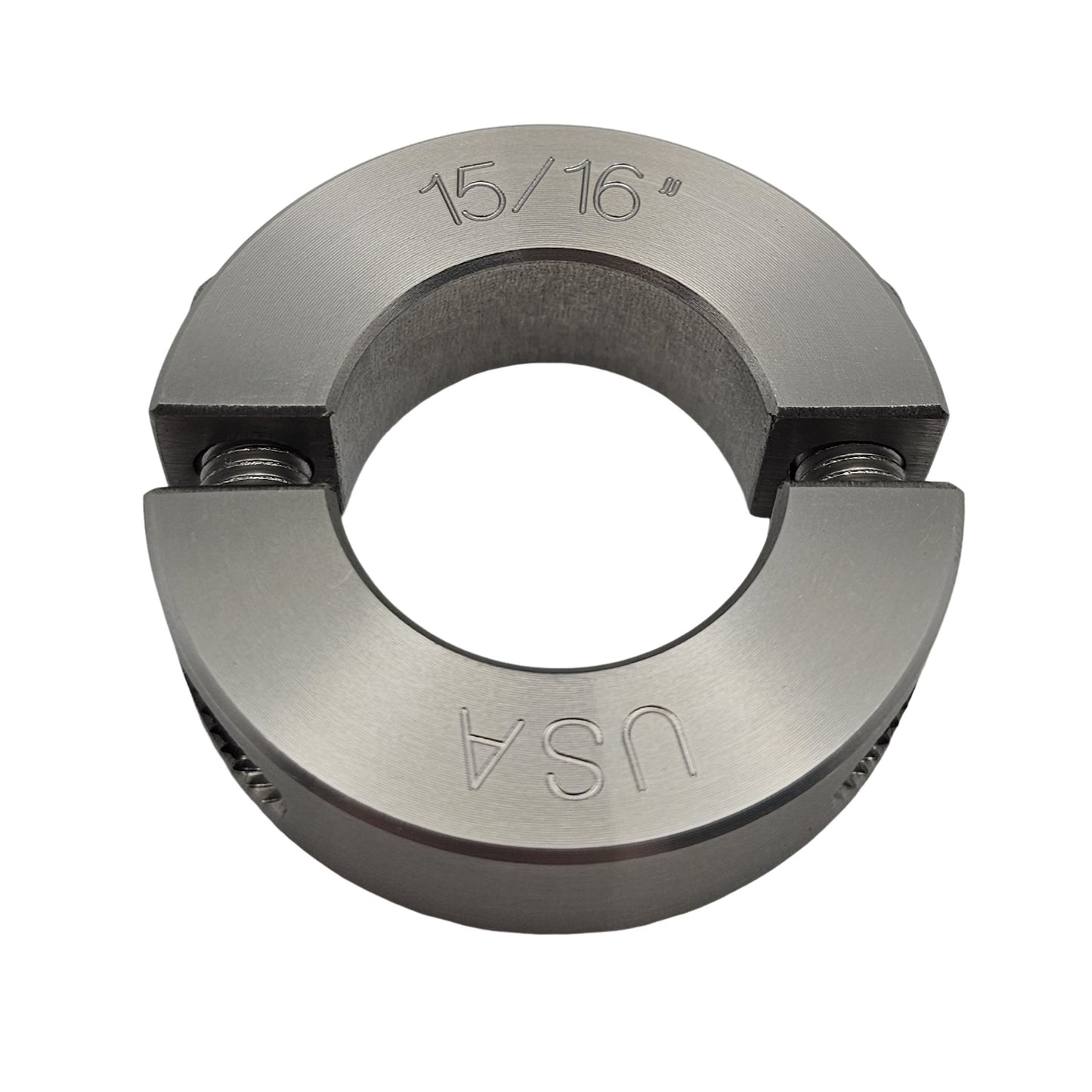 0.938" Diameter - Clamping Two Piece Shaft Collar - 303 Stainless Steel