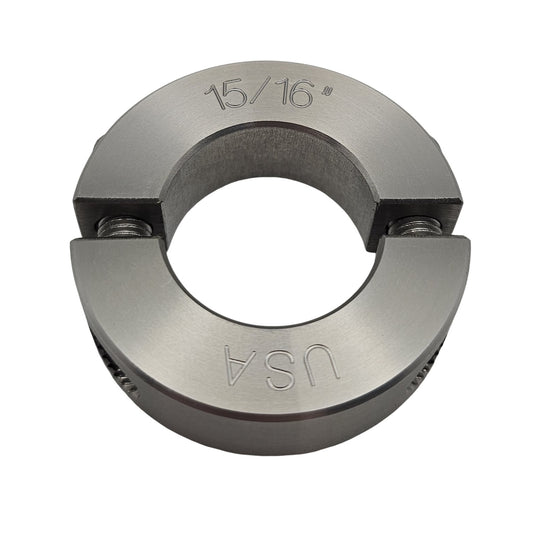 0.938" Diameter - Clamping Two Piece Shaft Collar - 303 Stainless Steel