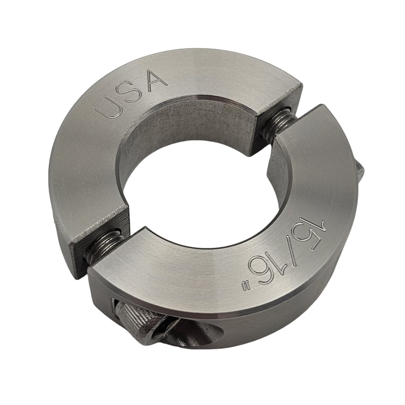 0.938" Diameter - Clamping Two Piece Shaft Collar - 303 Stainless Steel