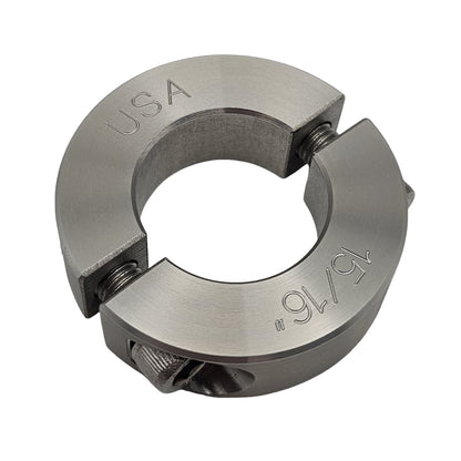 0.938" Diameter - Clamping Two Piece Shaft Collar - 303 Stainless Steel