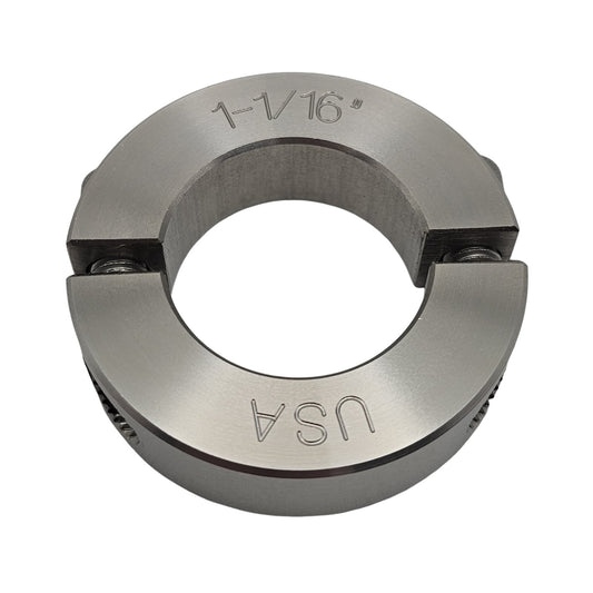 1.063" Diameter - Clamping Two Piece Shaft Collar - 303 Stainless Steel