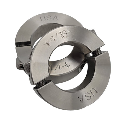 1.063" Diameter - Clamping Two Piece Shaft Collar - 303 Stainless Steel