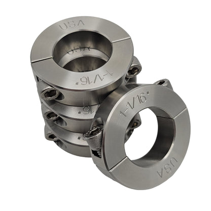 1.063" Diameter - Clamping Two Piece Shaft Collar - 303 Stainless Steel