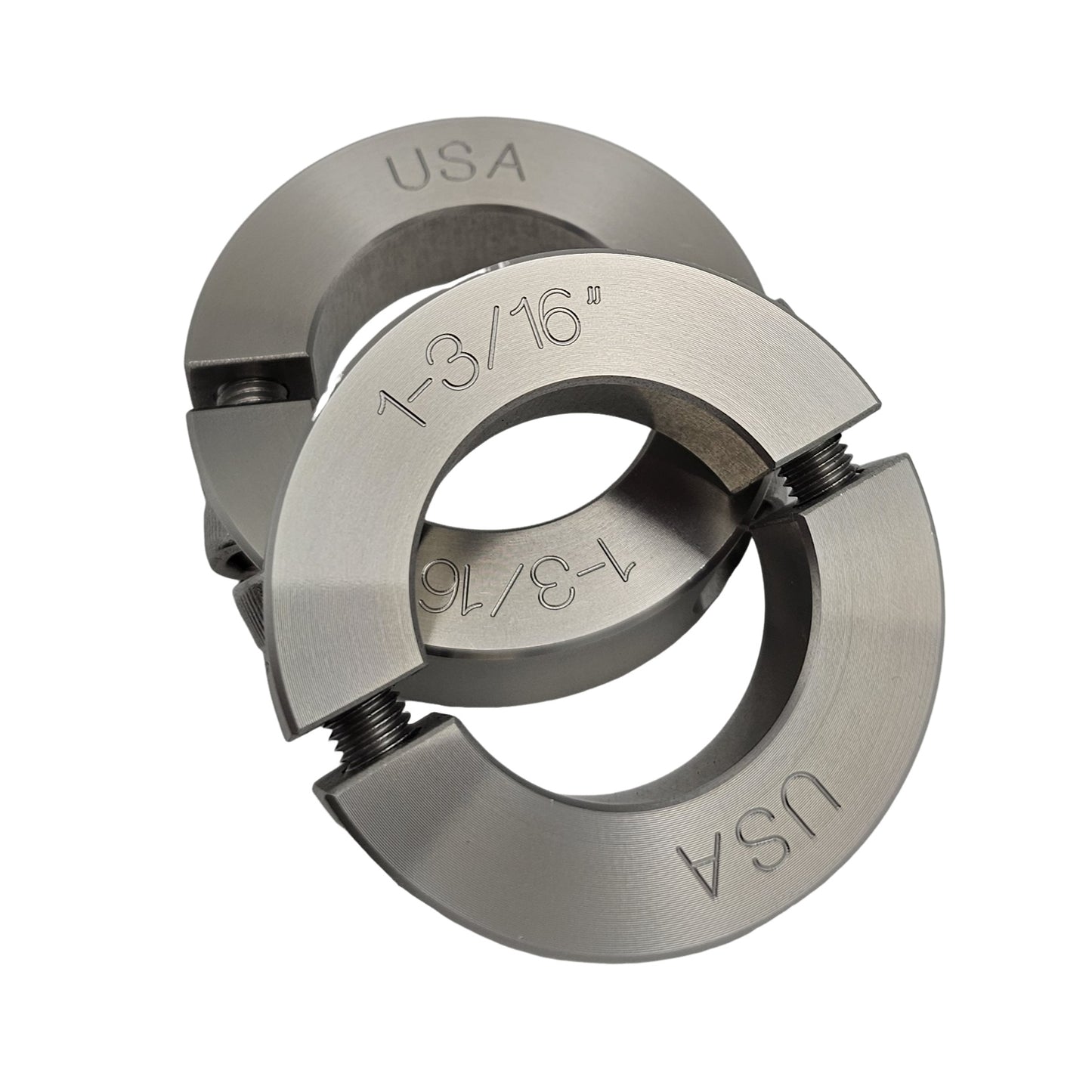 1.188" Diameter - Clamping Two Piece Shaft Collar - 303 Stainless Steel