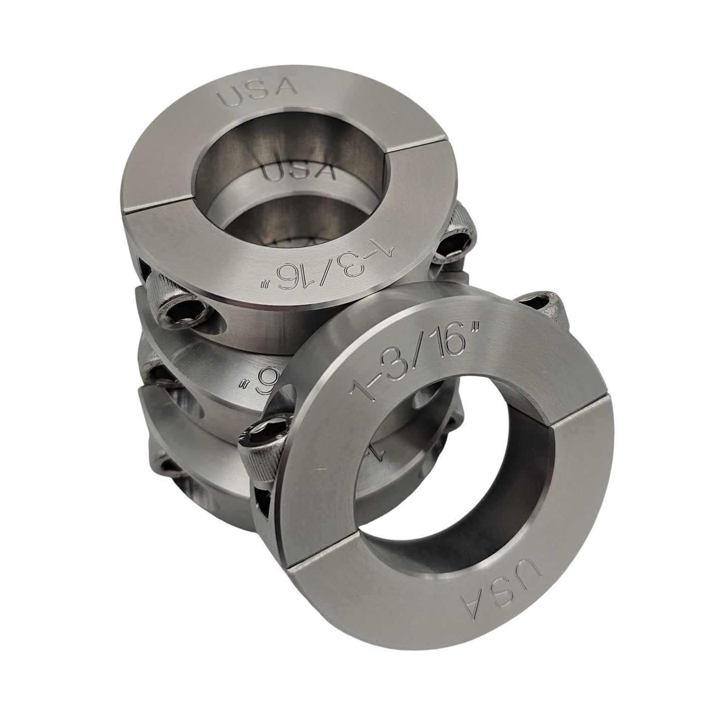 1.188" Diameter - Clamping Two Piece Shaft Collar - 303 Stainless Steel