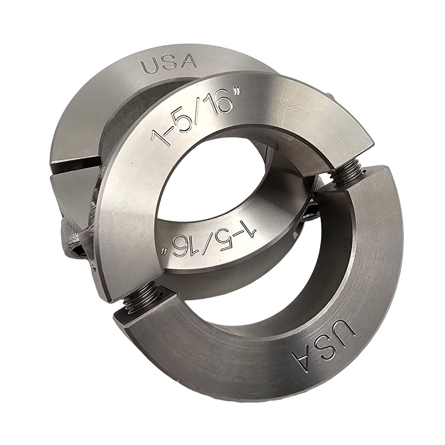 1.313" Diameter - Clamping Two Piece Shaft Collar - 303 Stainless Steel