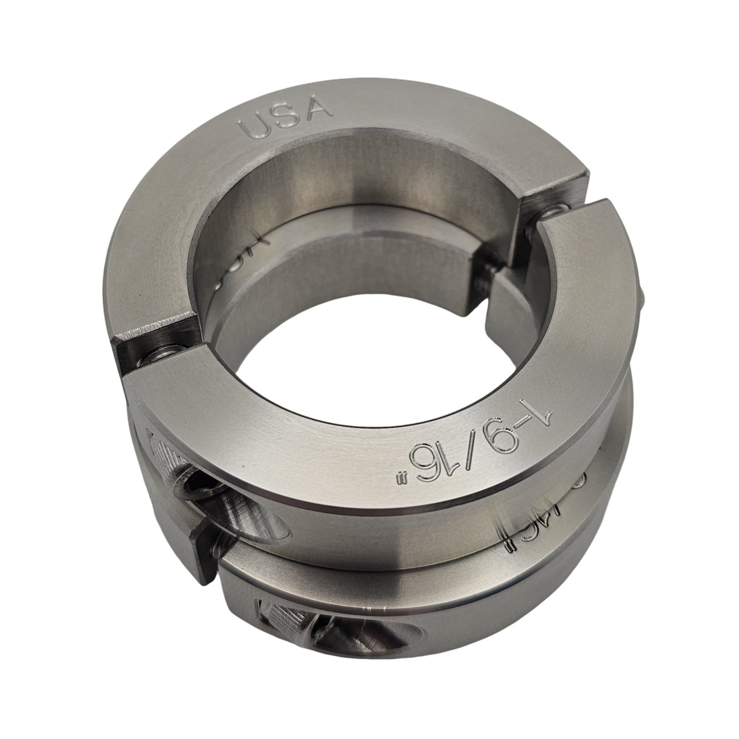 1.563" Diameter - Clamping Two Piece Shaft Collar - 303 Stainless Steel