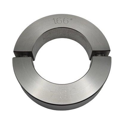 1.66" Diameter - Clamping Two Piece Shaft Collar - 303 Stainless Steel