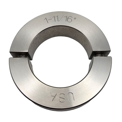 1.688" Diameter - Clamping Two Piece Shaft Collar - 303 Stainless Steel