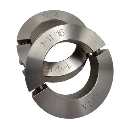 1.688" Diameter - Clamping Two Piece Shaft Collar - 303 Stainless Steel