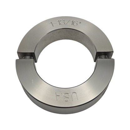 1.813" Diameter - Clamping Two Piece Shaft Collar - 303 Stainless Steel