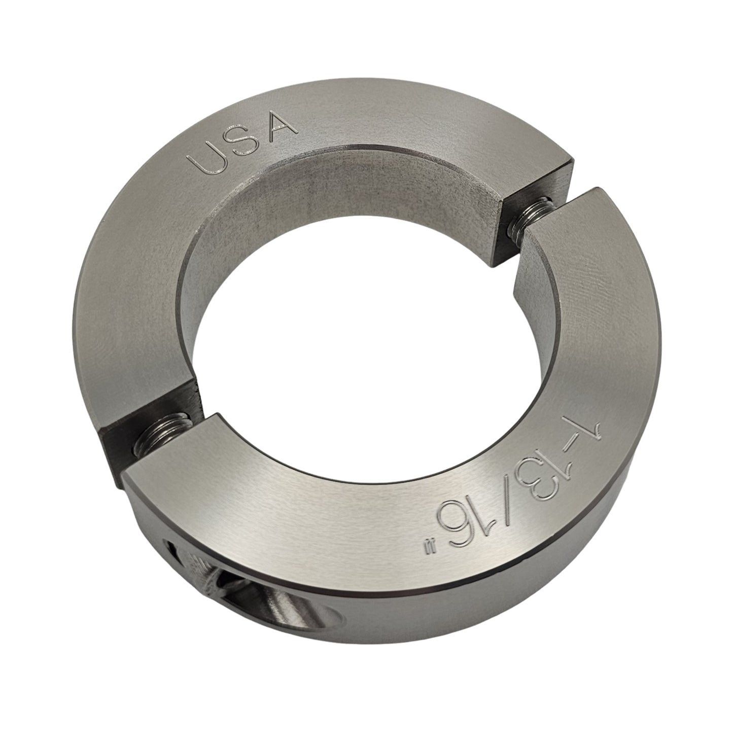 1.813" Diameter - Clamping Two Piece Shaft Collar - 303 Stainless Steel