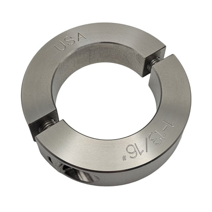1.813" Diameter - Clamping Two Piece Shaft Collar - 303 Stainless Steel