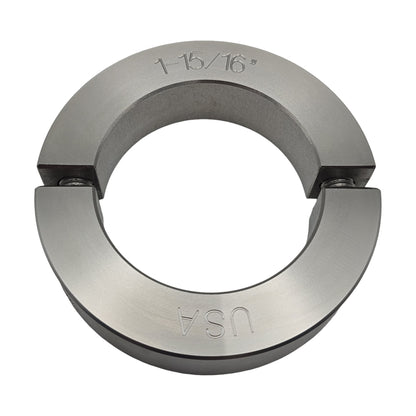 1.938" Diameter - Clamping Two Piece Shaft Collar - 303 Stainless Steel