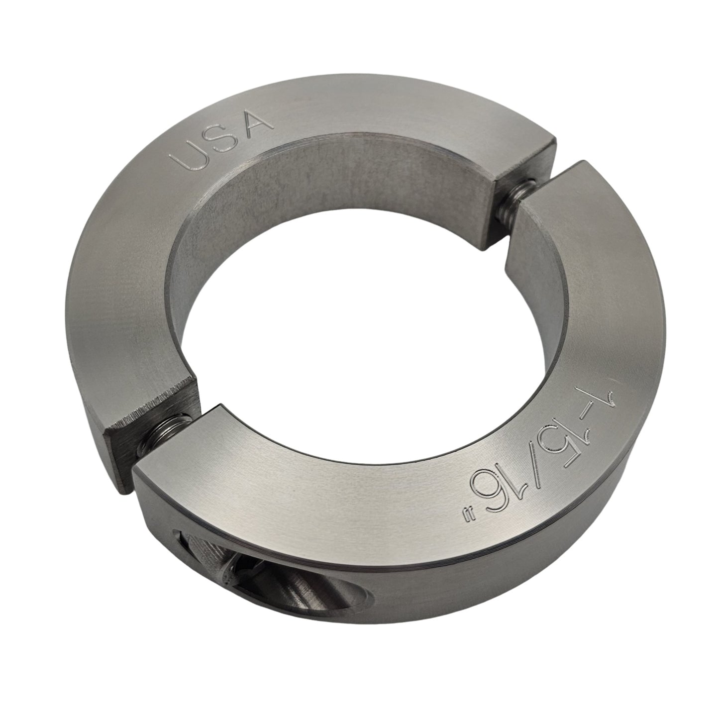 1.938" Diameter - Clamping Two Piece Shaft Collar - 303 Stainless Steel