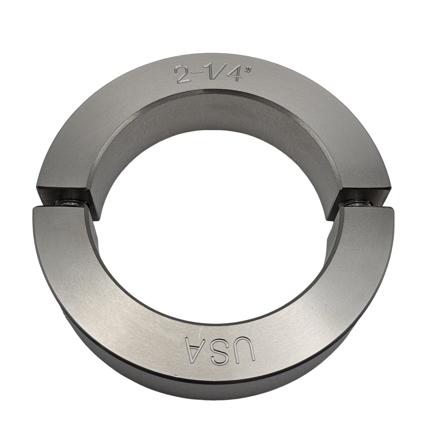 2.25" Diameter - Clamping Two Piece Shaft Collar - 303 Stainless Steel