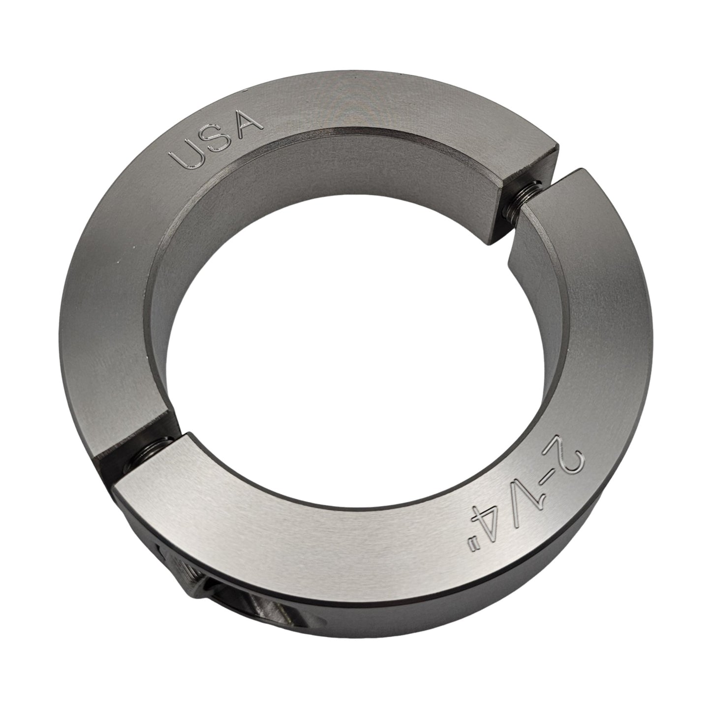 2.25" Diameter - Clamping Two Piece Shaft Collar - 303 Stainless Steel