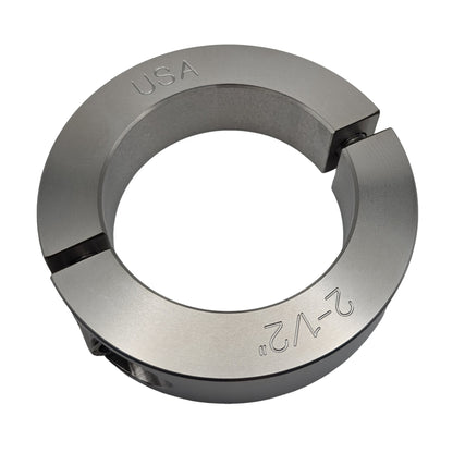 2.50" Diameter - Clamping Two Piece Shaft Collar - 303 Stainless Steel