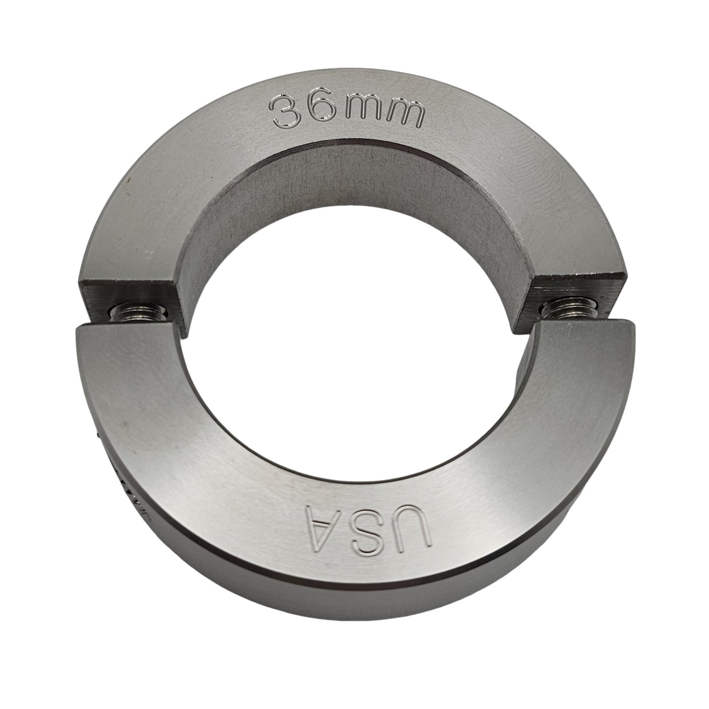 36mm Diameter - Clamping Two Piece Shaft Collar - 303 Stainless Steel