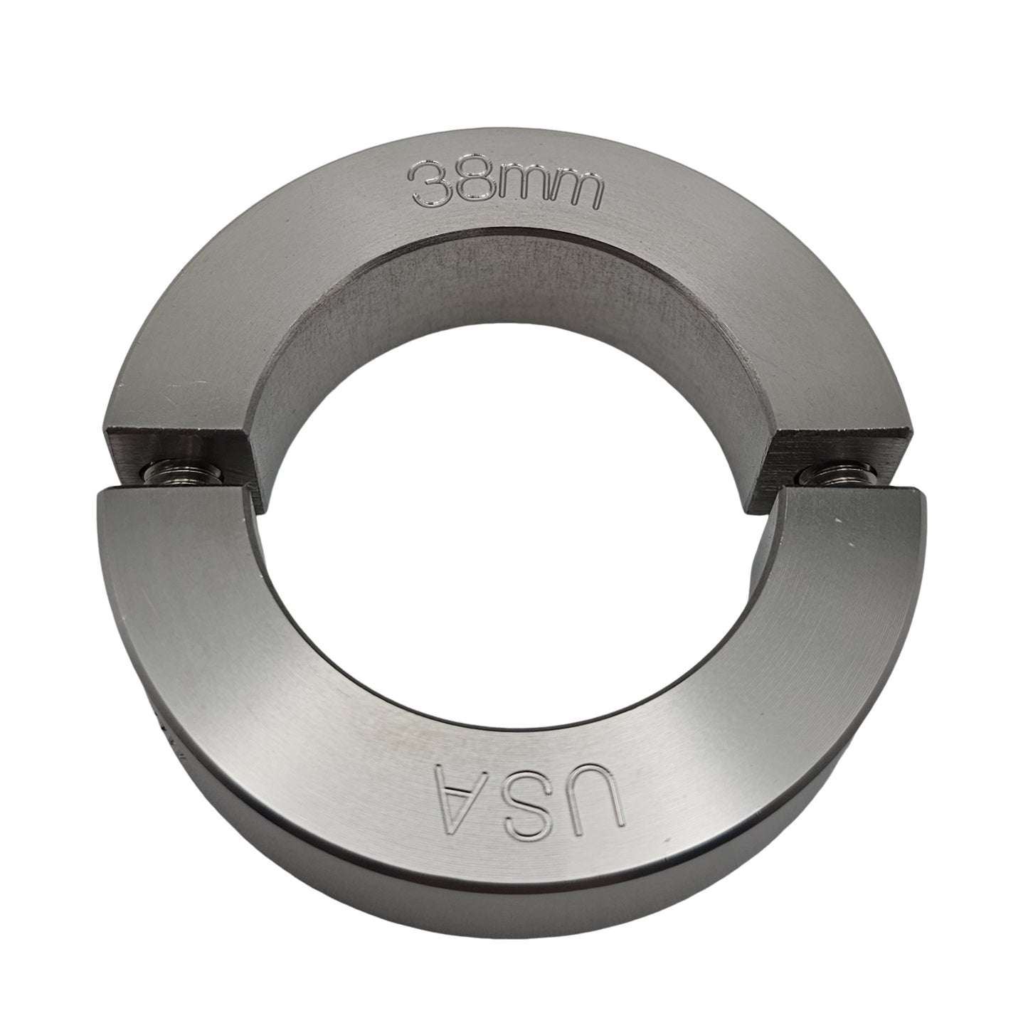 38mm Diameter - Clamping Two Piece Shaft Collar - 303 Stainless Steel