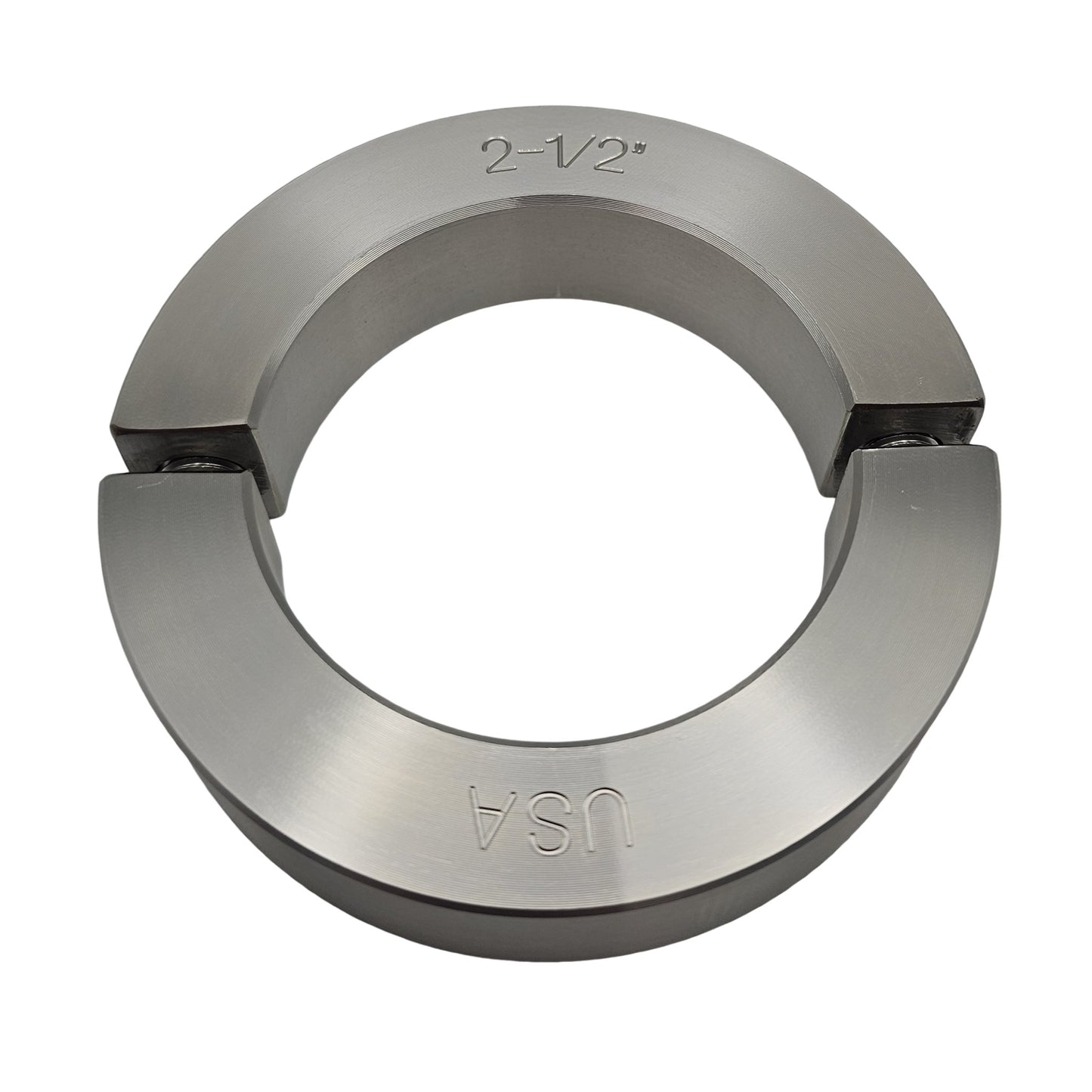 2.500" Diameter - Clamping Two Piece Shaft Collar - 316 Stainless Steel