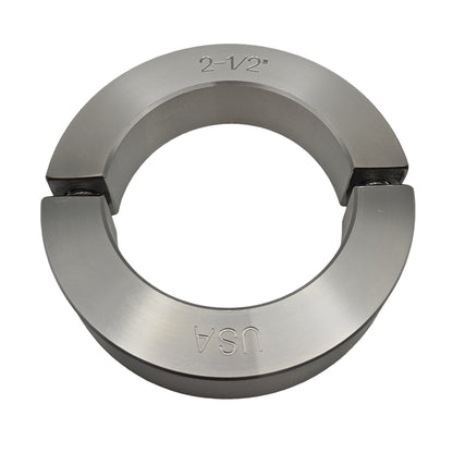 2.500" Diameter - Clamping Two Piece Shaft Collar - 316 Stainless Steel