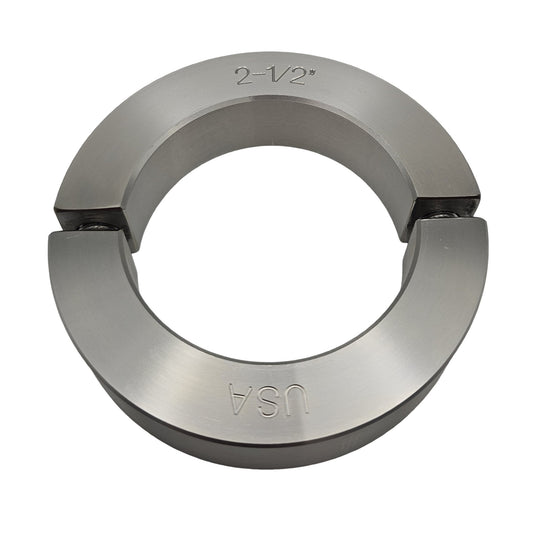 2.500" Diameter - Clamping Two Piece Shaft Collar - 316 Stainless Steel