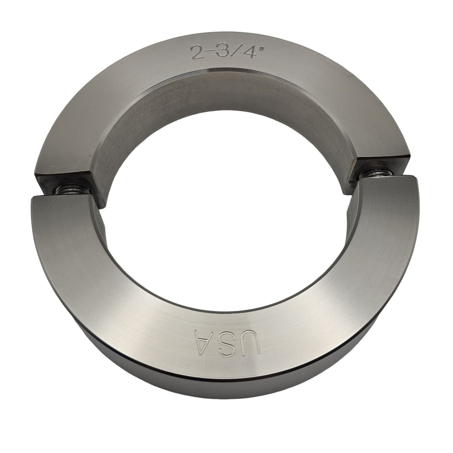 2.750" Diameter - Clamping Two Piece Shaft Collar - 316 Stainless Steel