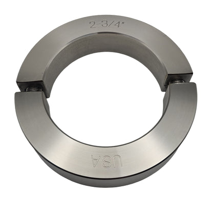 2.750" Diameter - Clamping Two Piece Shaft Collar - 316 Stainless Steel
