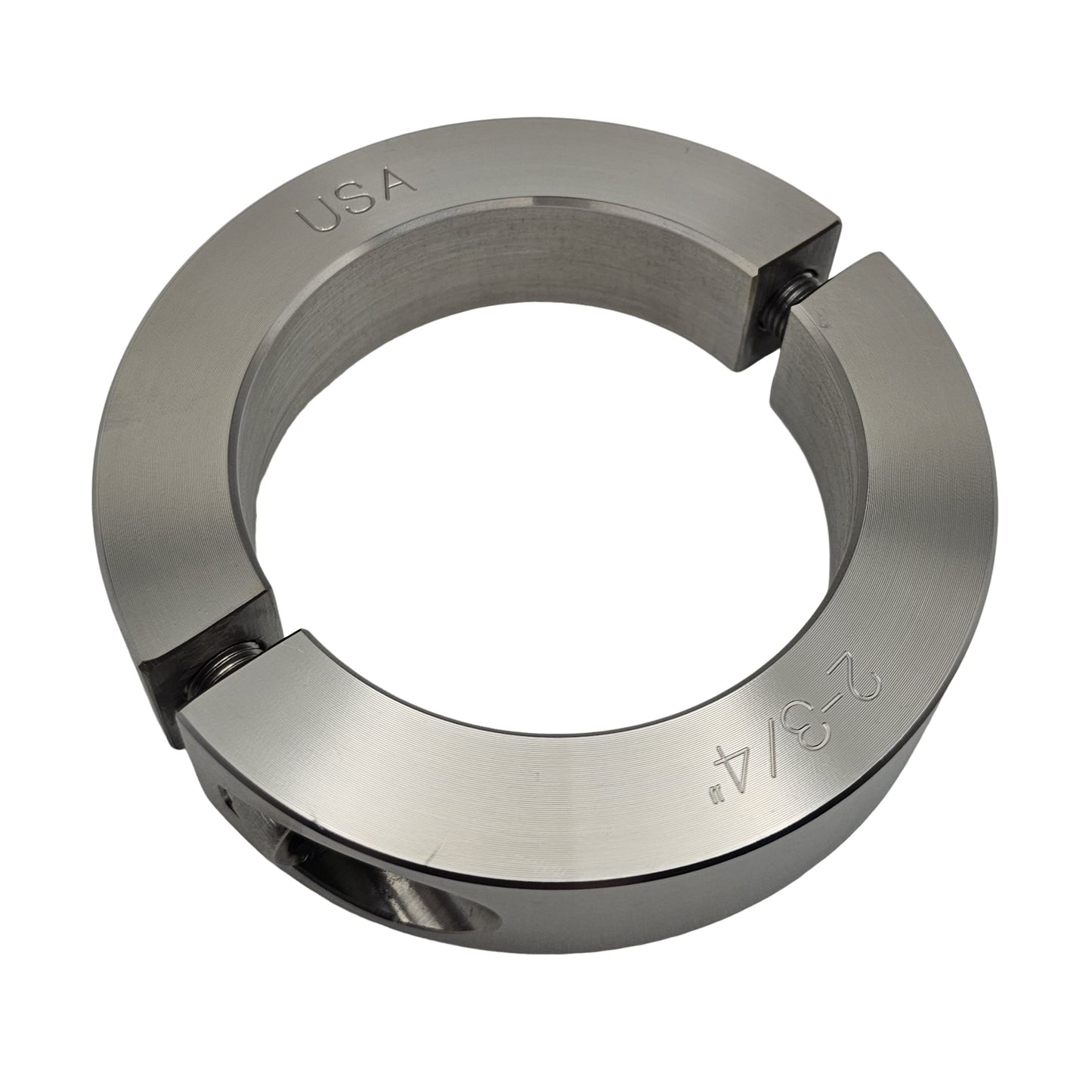 2.750" Diameter - Clamping Two Piece Shaft Collar - 316 Stainless Steel