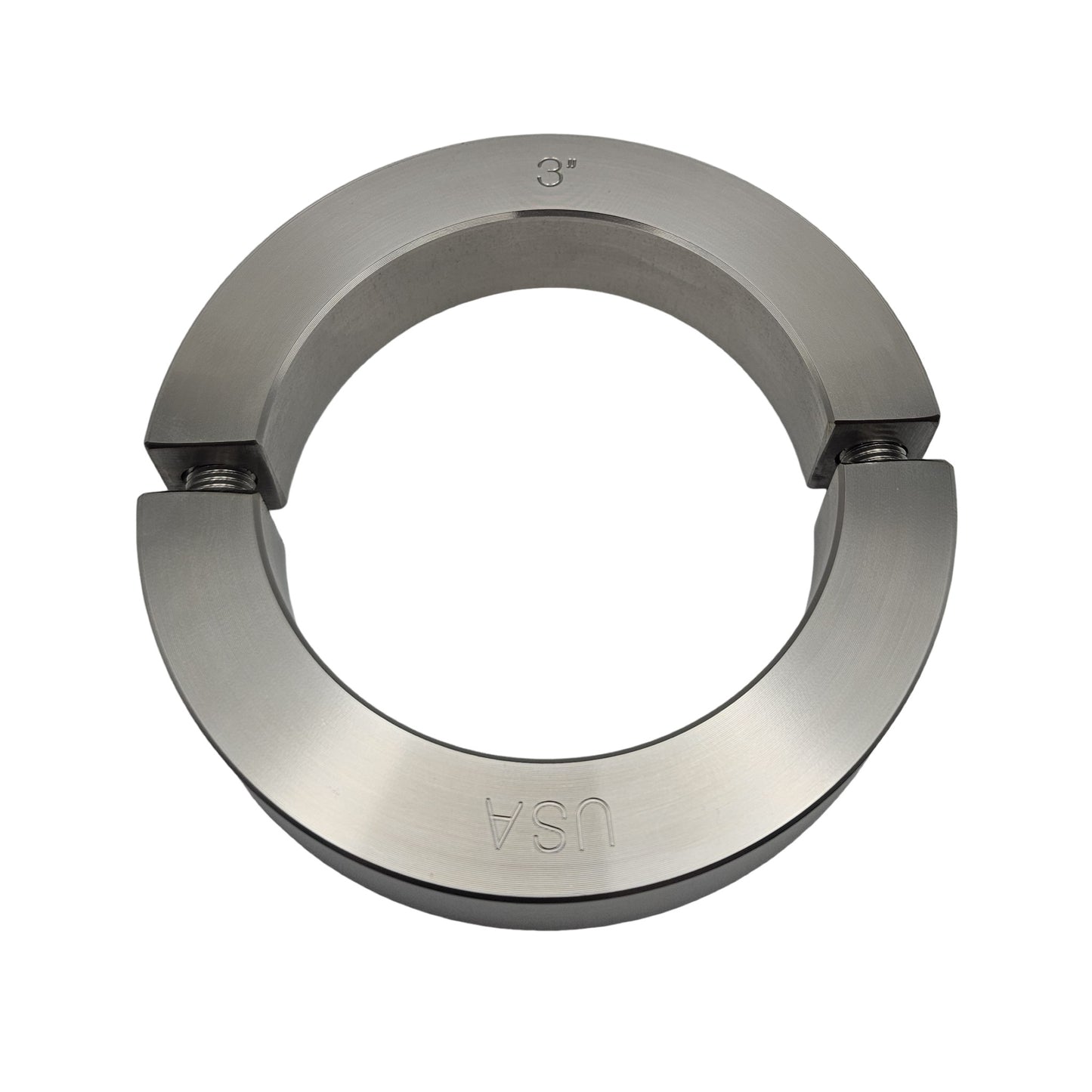 3.000" Diameter - Clamping Two Piece Shaft Collar - 316 Stainless Steel