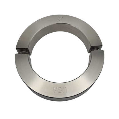 3.000" Diameter - Clamping Two Piece Shaft Collar - 316 Stainless Steel