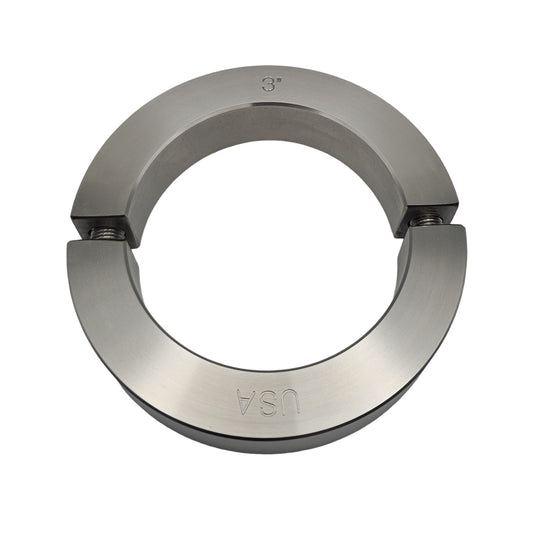3.000" Diameter - Clamping Two Piece Shaft Collar - 316 Stainless Steel