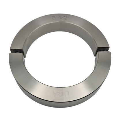 3.500" Diameter - Clamping Two Piece Shaft Collar - 316 Stainless Steel