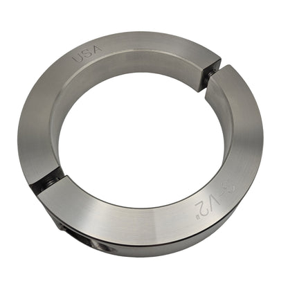 3.500" Diameter - Clamping Two Piece Shaft Collar - 316 Stainless Steel