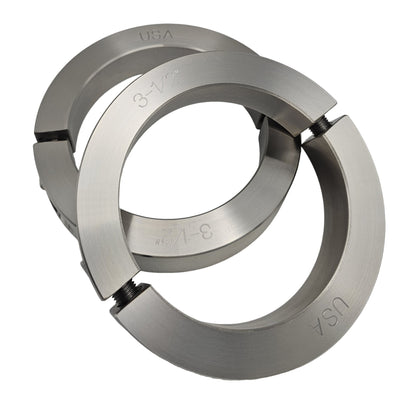 3.500" Diameter - Clamping Two Piece Shaft Collar - 316 Stainless Steel