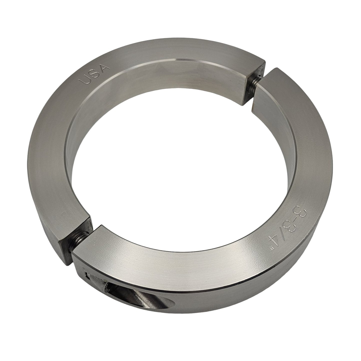 3.750" Diameter - Clamping Two Piece Shaft Collar - 316 Stainless Steel