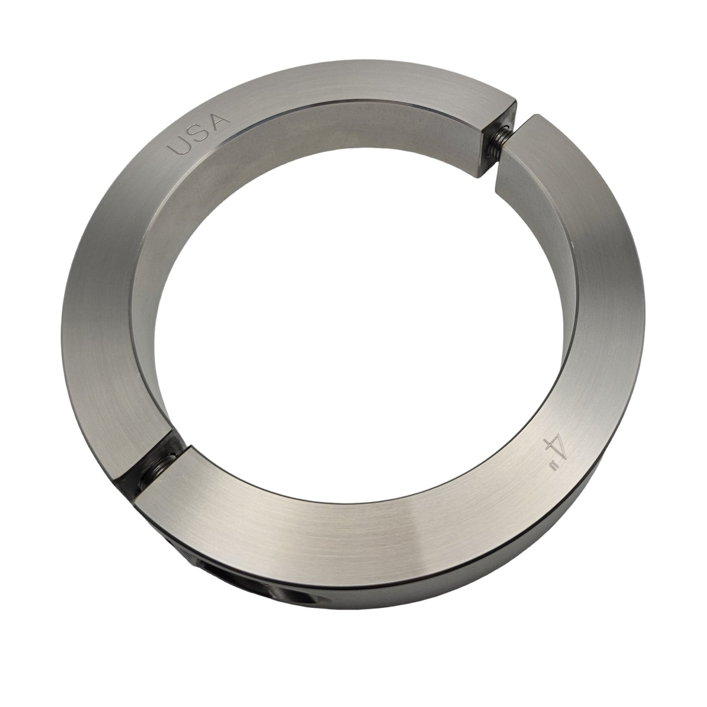 4.000" Diameter - Clamping Two Piece Shaft Collar - 316 Stainless Steel