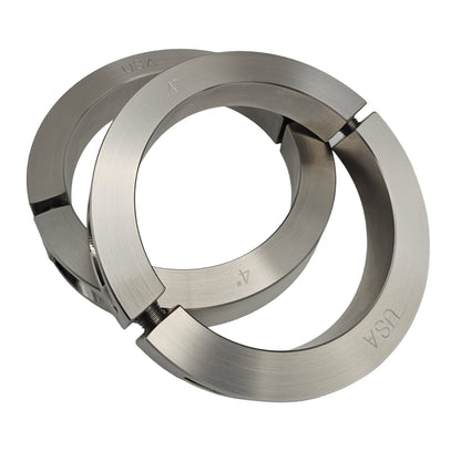 4.000" Diameter - Clamping Two Piece Shaft Collar - 316 Stainless Steel