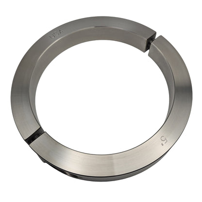 5.000" Diameter - Clamping Two Piece Shaft Collar - 316 Stainless Steel