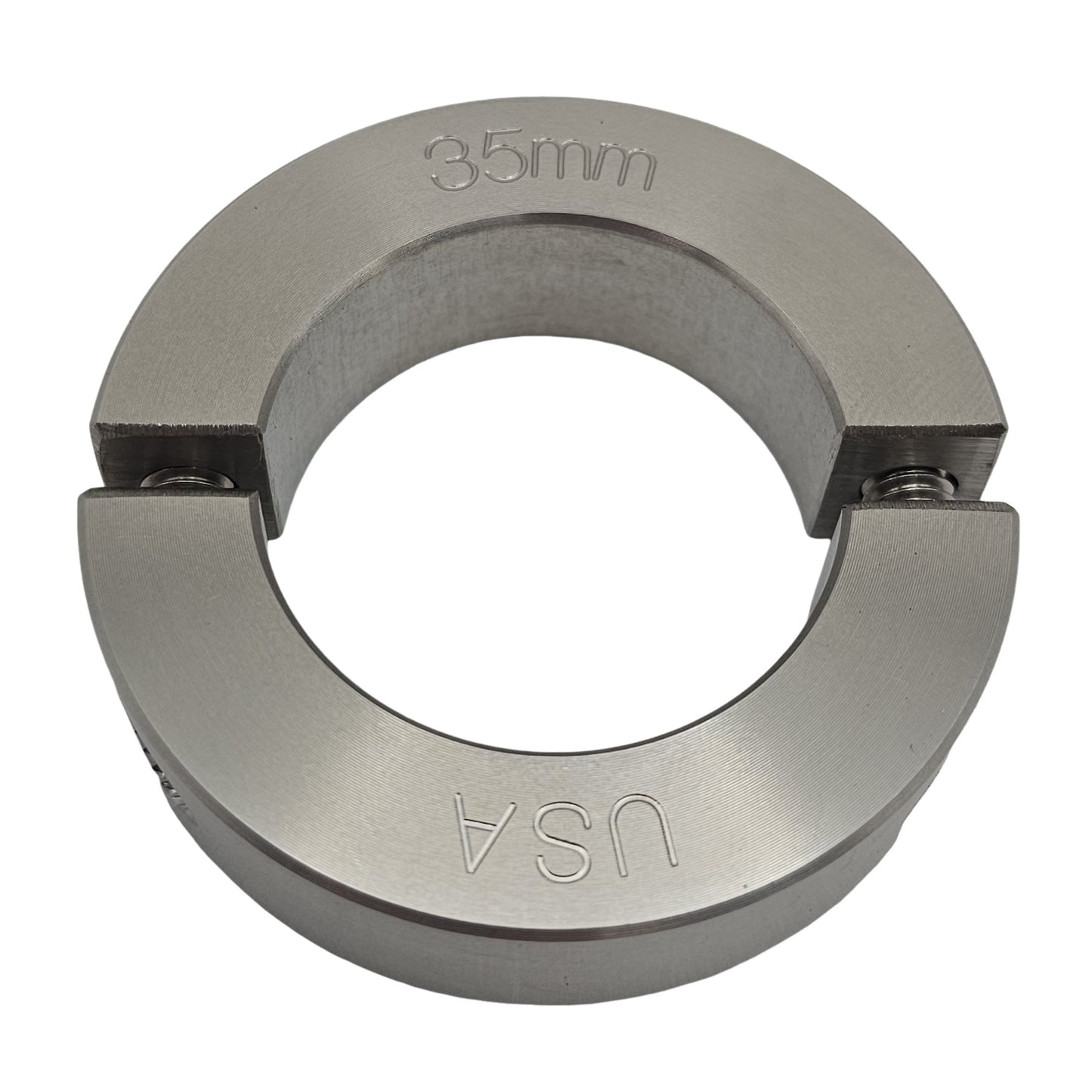 35mm Diameter - Clamping Two Piece Shaft Collar - 303 Stainless Steel