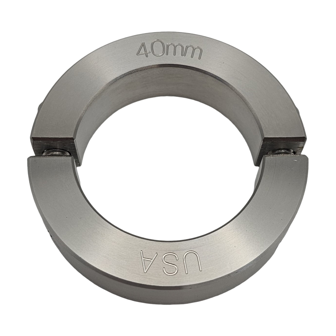 40mm Diameter - Clamping Two Piece Shaft Collar - 303 Stainless Steel